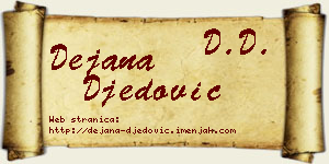 Dejana Đedović vizit kartica